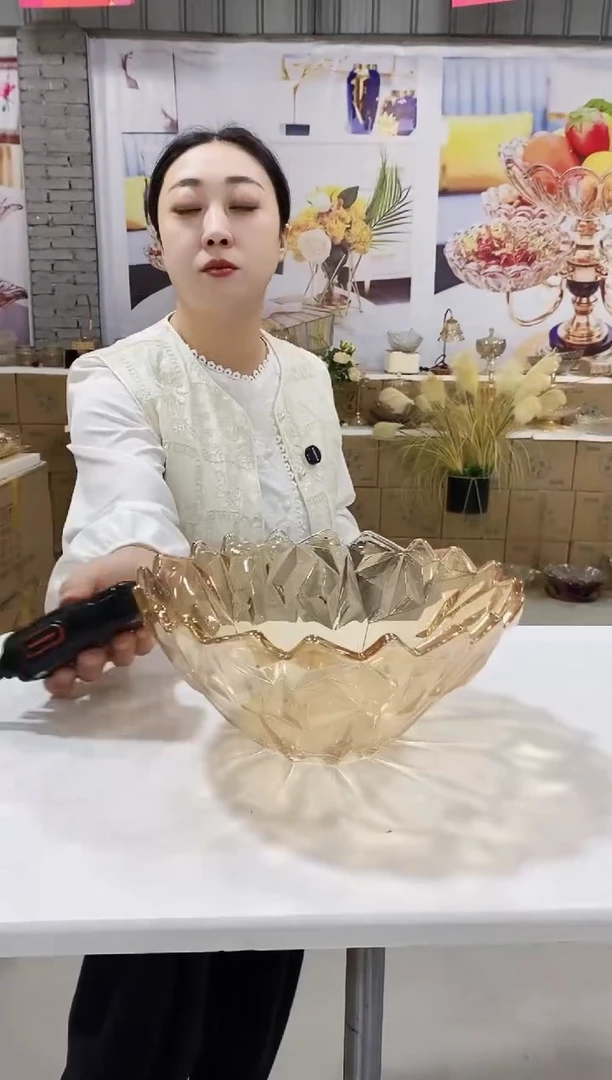 【微瑕】金色冰钻果斗一个