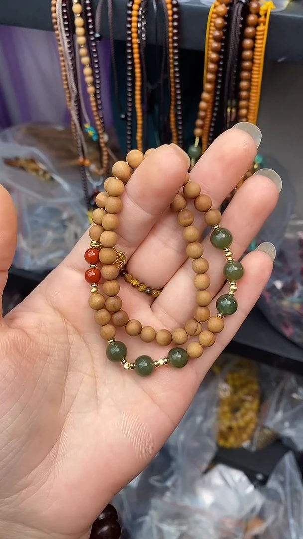 未镶嵌檀香木手串老山6mm双圈