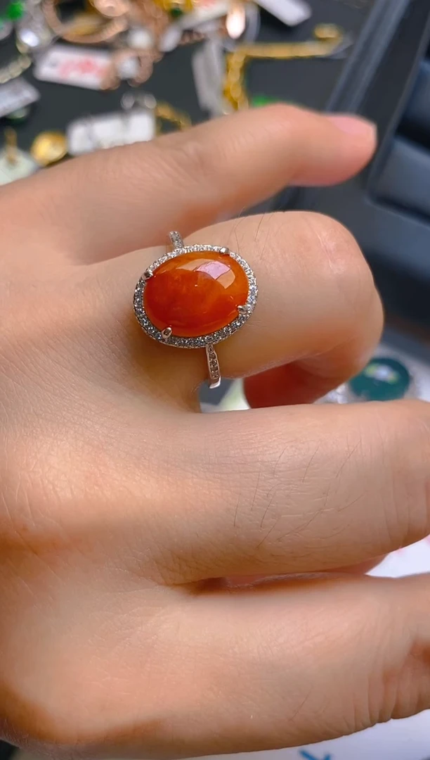 【闪购商品】翡翠耳饰银S925镶嵌天然A货翡翠1