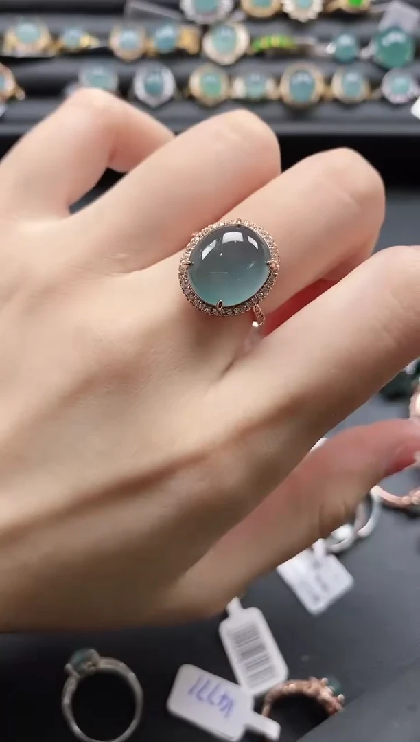 【闪购商品】翡翠戒指银S925镶嵌1111