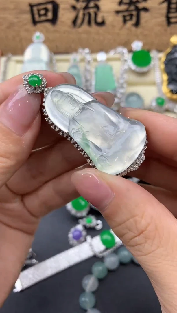 【闪购商品】翡翠颈饰18K金镶嵌583-中国好珍宝