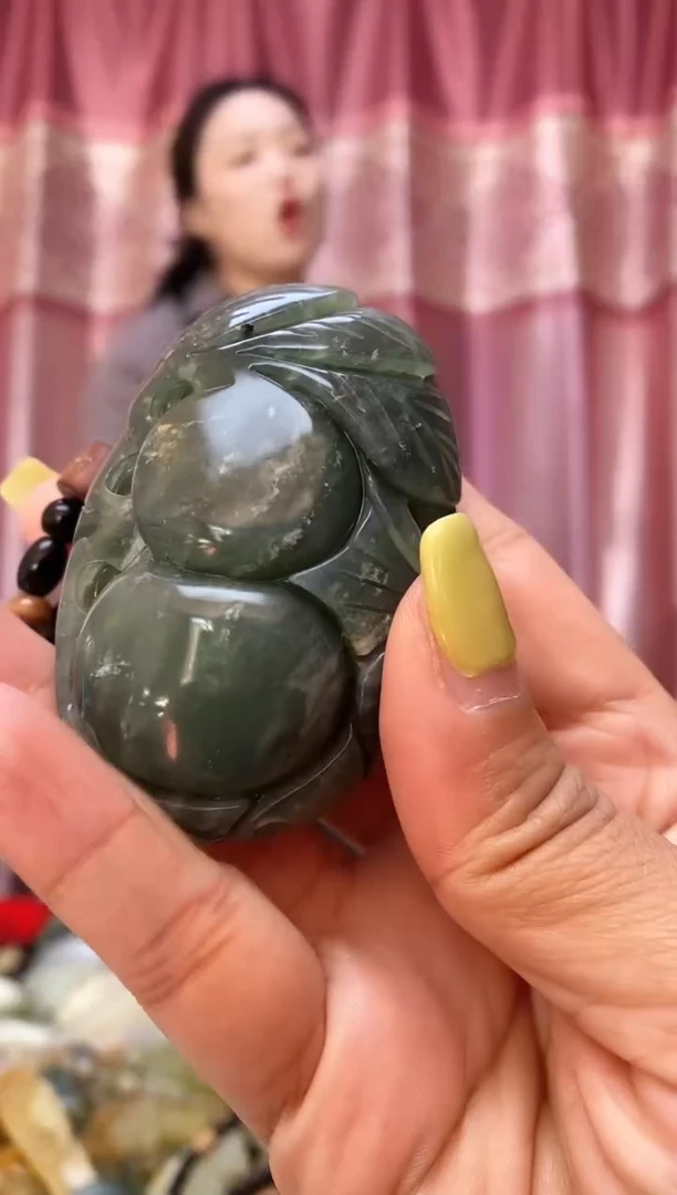 未镶嵌岫玉手把