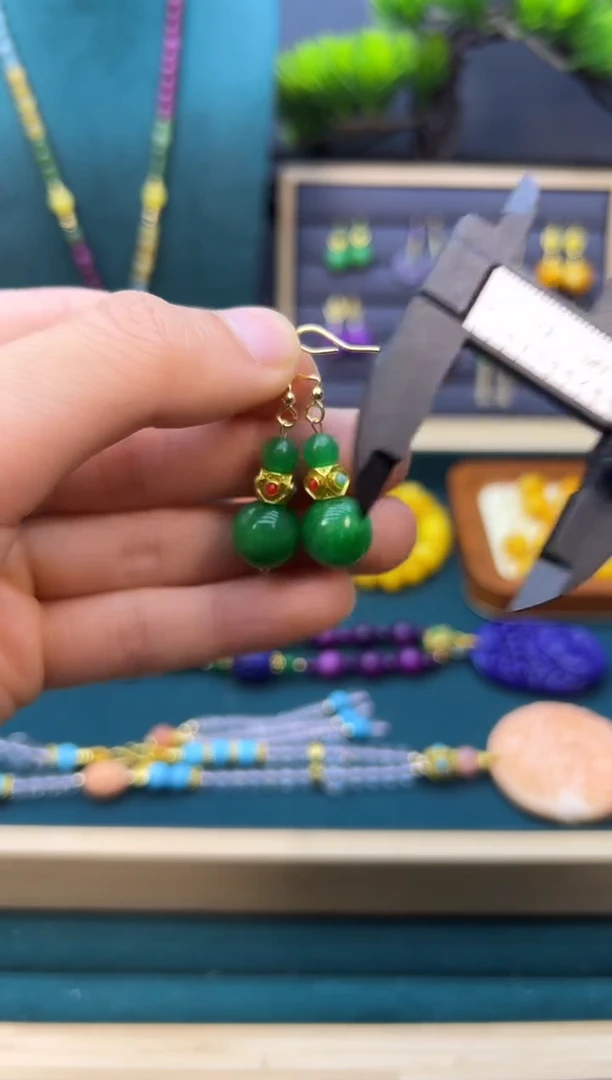 【闪购商品】翡翠耳饰14K金镶嵌E242