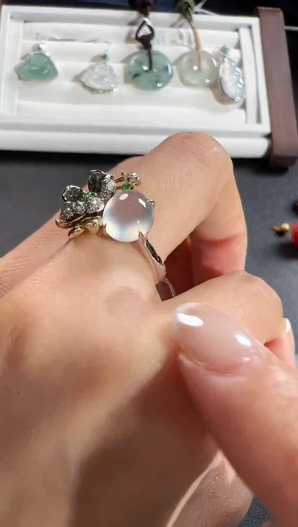 18K金镶嵌戒指翡翠KXLJ1228-033