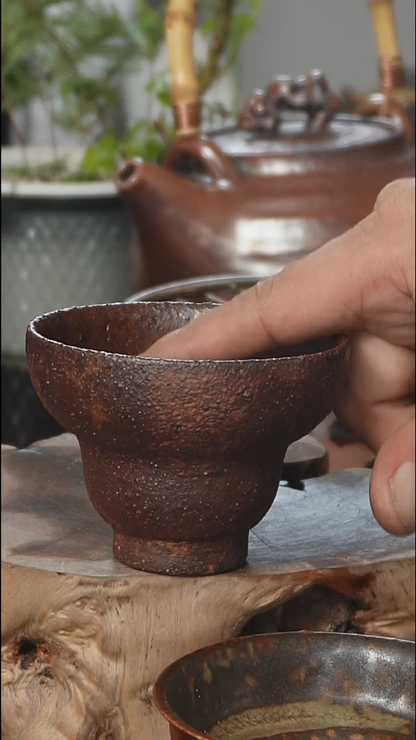 紫砂全手工葫芦杯