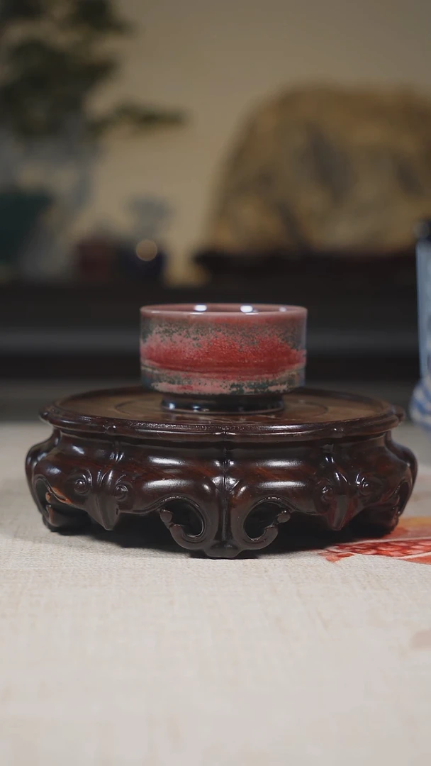 摆件摆件五大名窑-钧窑炉钧釉旋纹杯