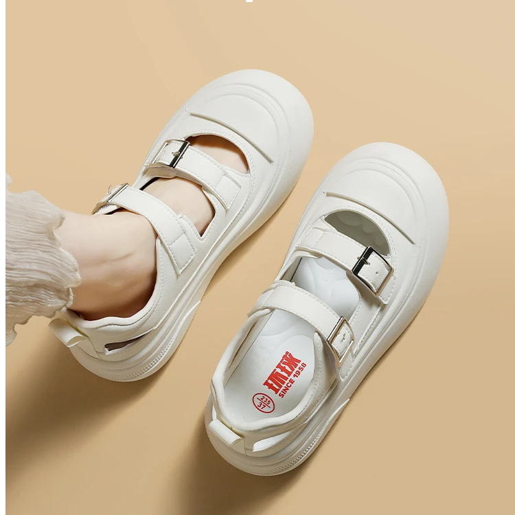 环球镂空包头小白鞋女2025夏季新款休闲透气洞洞鞋配裙子百搭凉鞋