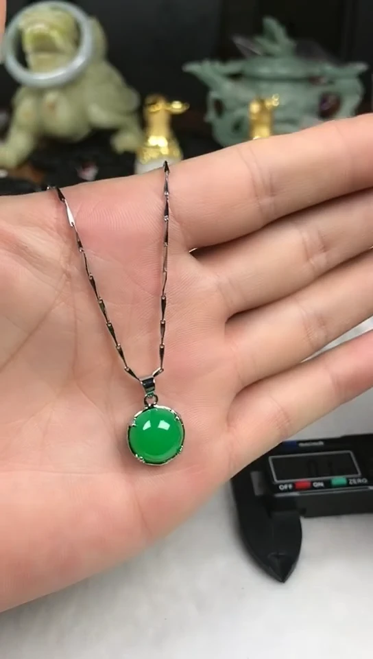 钛钢天然锆石项链项链
