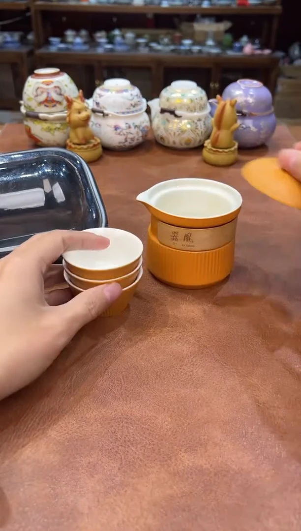 真的很便宜会开片的旅行茶具