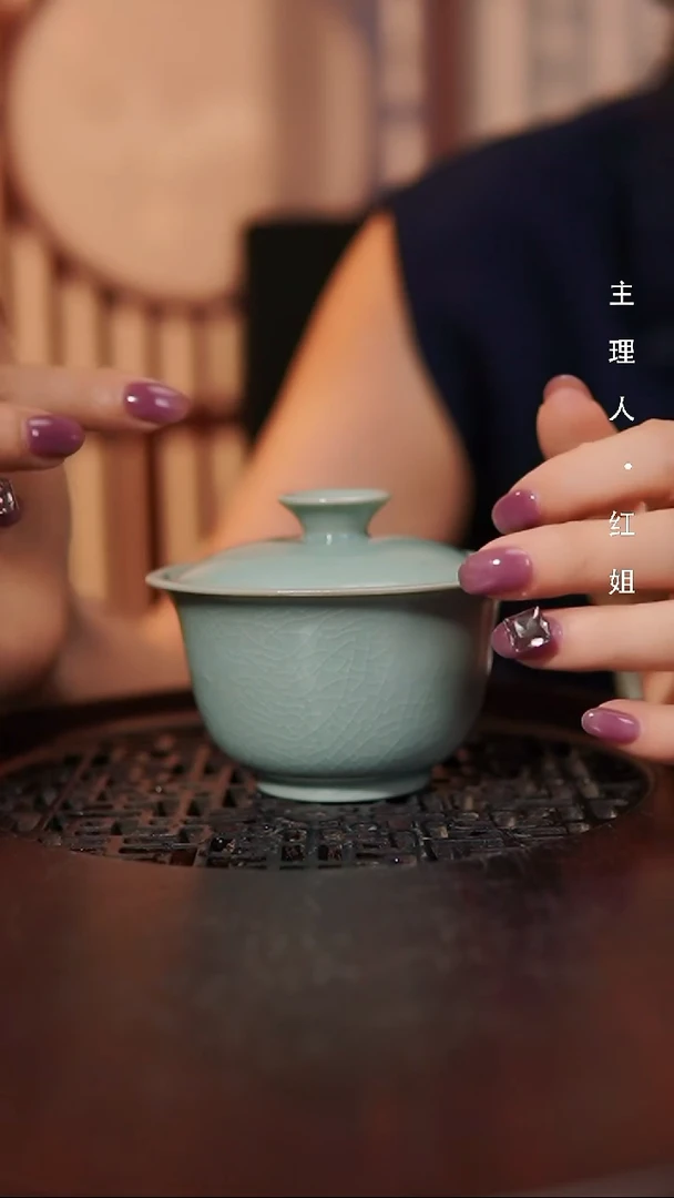 瓷片原产地原矿釉汝瓷微瑕