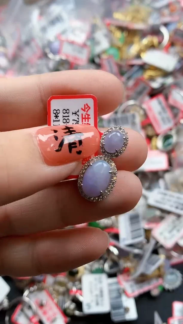 银S925镶嵌戒指翡翠天然A货缅甸翡翠