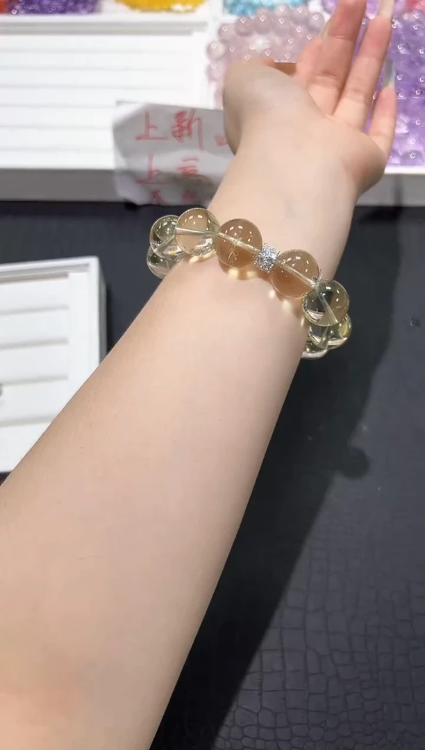 水晶手链未镶嵌35e多样性发其一【1条】默认微瑕16mm