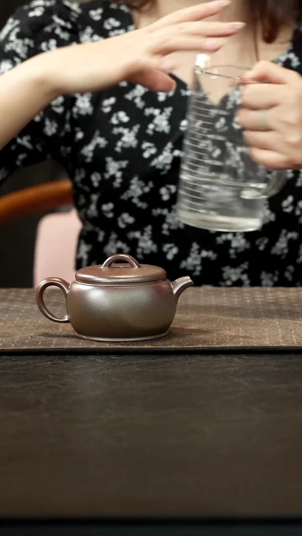 茶壶紫砂柴烧天青泥申锡汉瓦200cc
