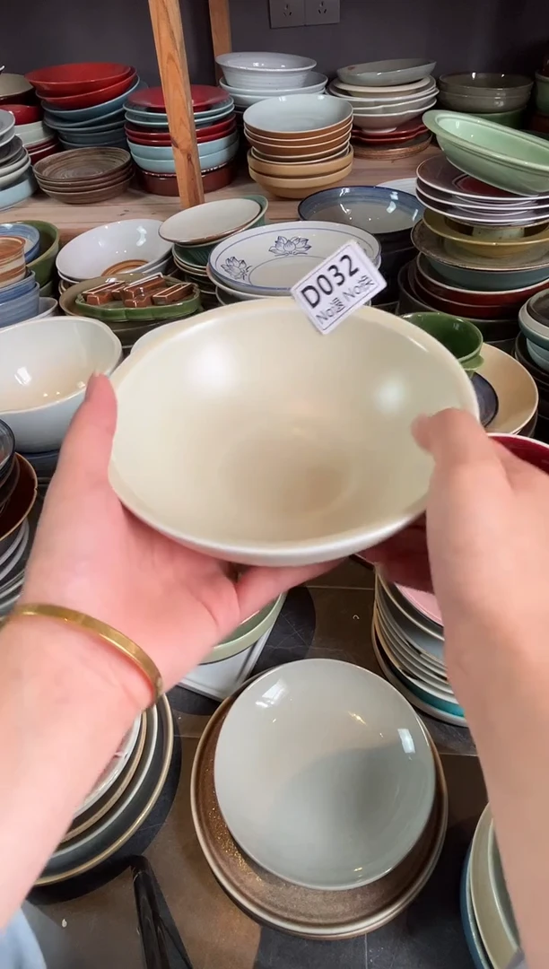 瓷片J****?d032奶黄厚边碗