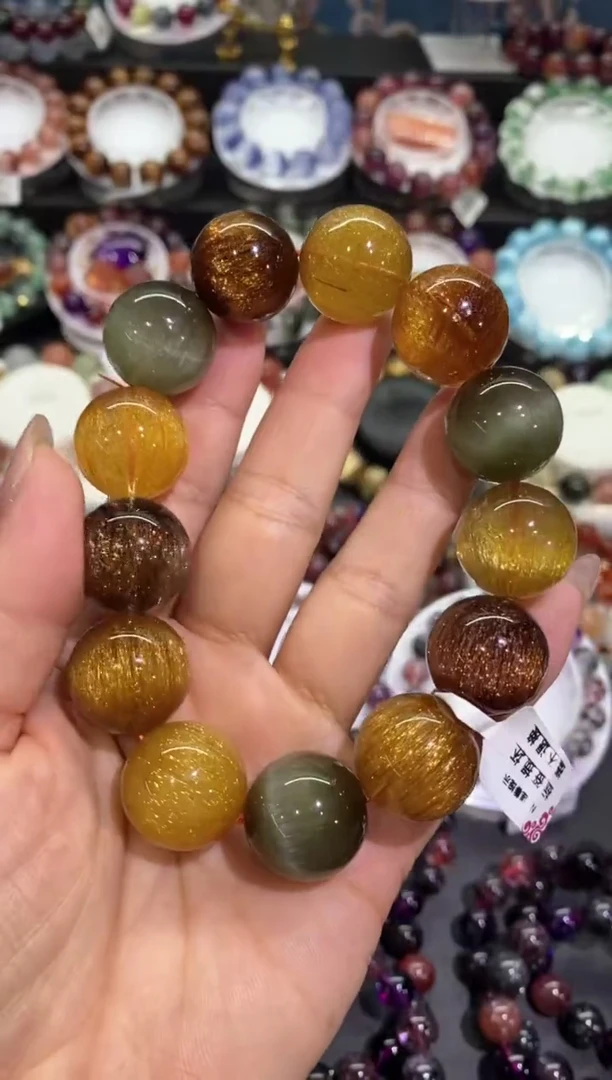水晶手链未镶嵌飞*彩发晶19+