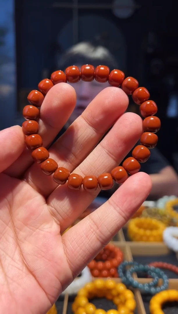 未镶嵌手链南红玛瑙9+单圈