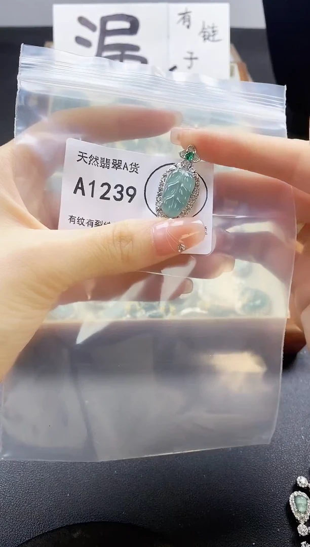 翡翠未镶嵌吊坠(赠链)天然翡翠A货