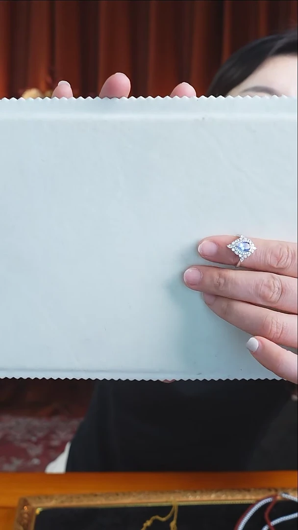 【闪购商品】坦桑石戒指银S925镶嵌aj2581戒指