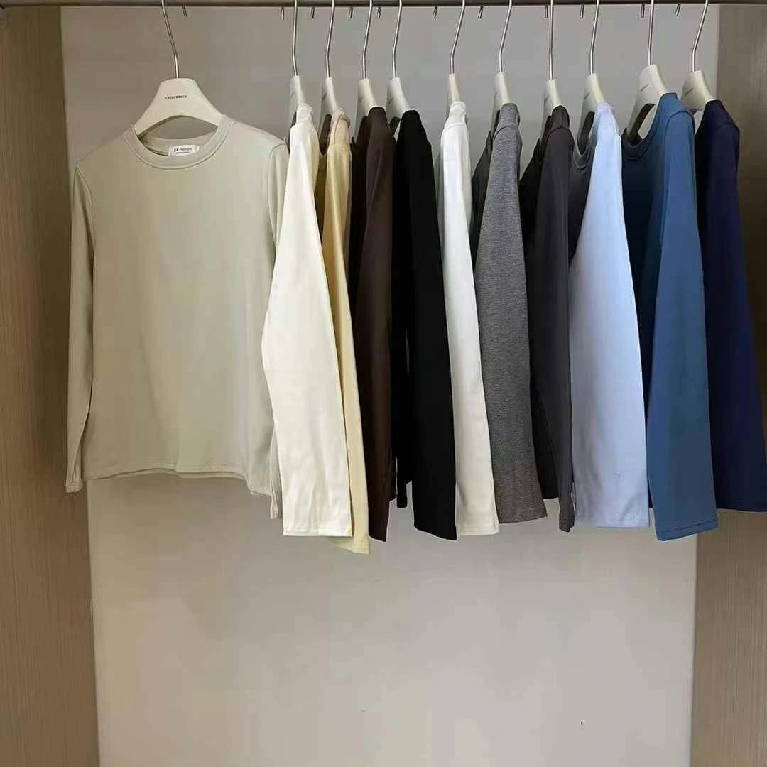 【久心家】圆领磨毛适禾常规款T恤秋冬休闲网红韩版时尚