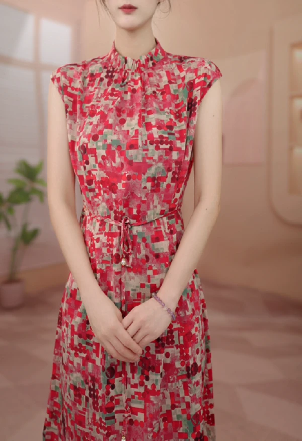 GZ540款夏季薄款时尚休闲连衣裙-鸽子