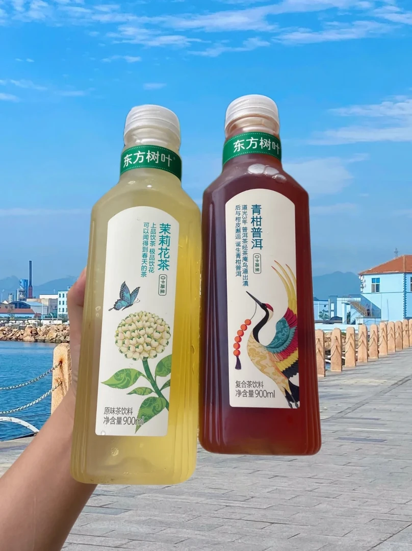 树叶900ml 青 柑 普 洱 茶/乌 龙 茶/茉 莉 花 茶/大瓶茶饮料