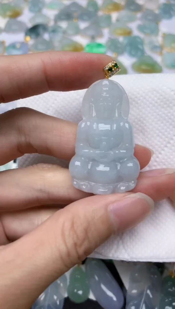 翡翠银S925镶嵌颈饰天然A货翡翠