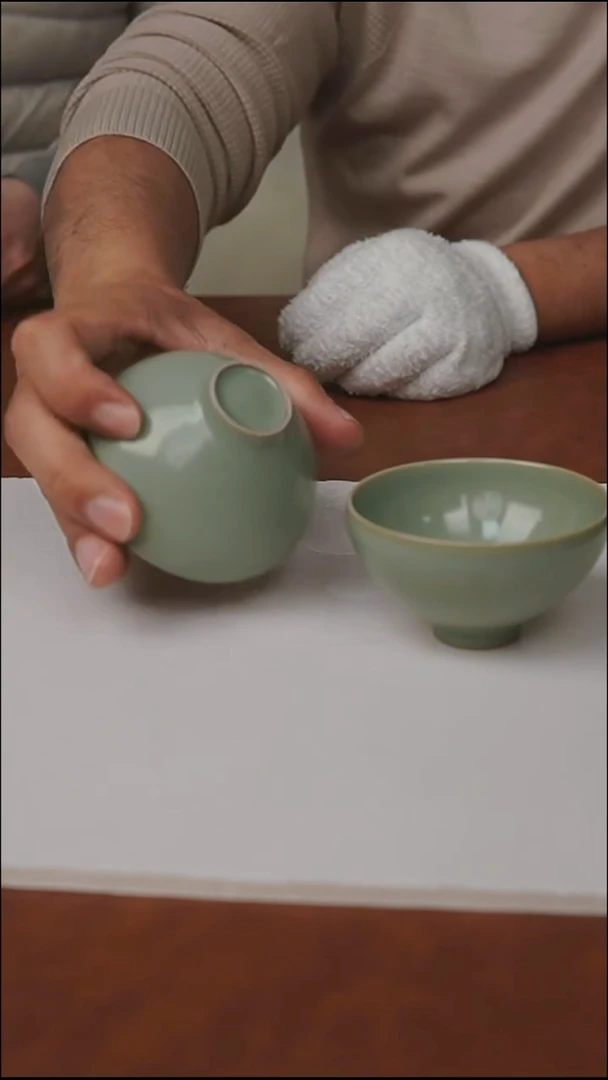 杯子瓷富山严选汝瓷，茶碗