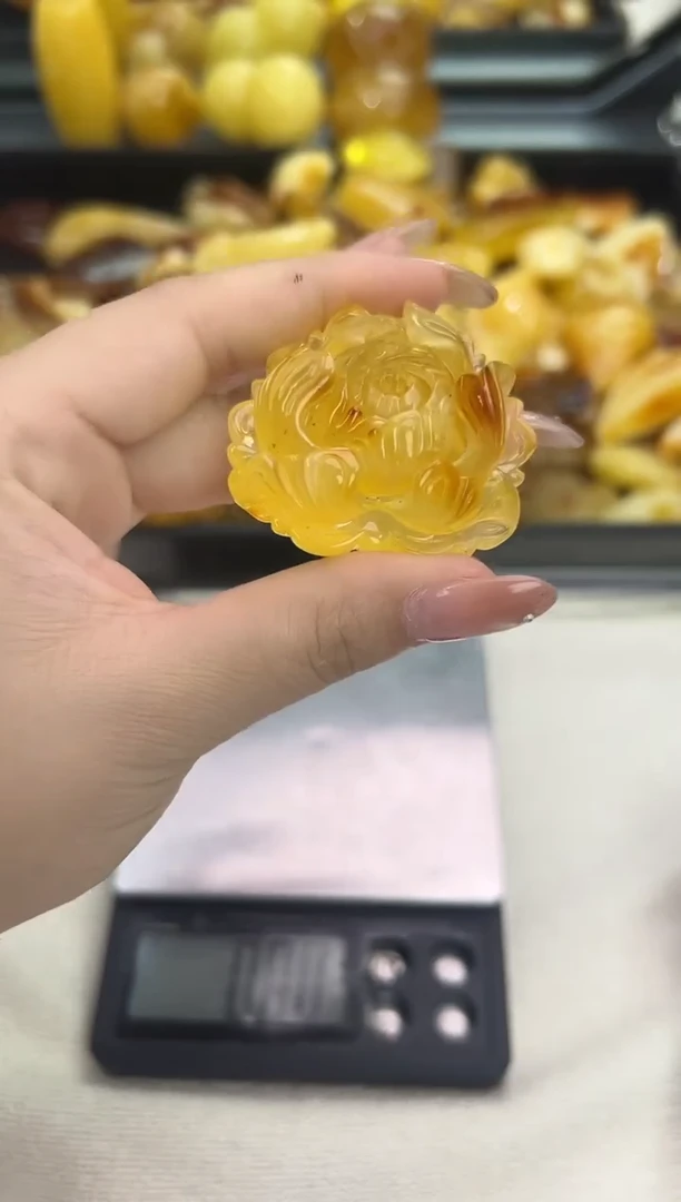 裸石琥珀未镶嵌琥珀蜜蜡吊坠
