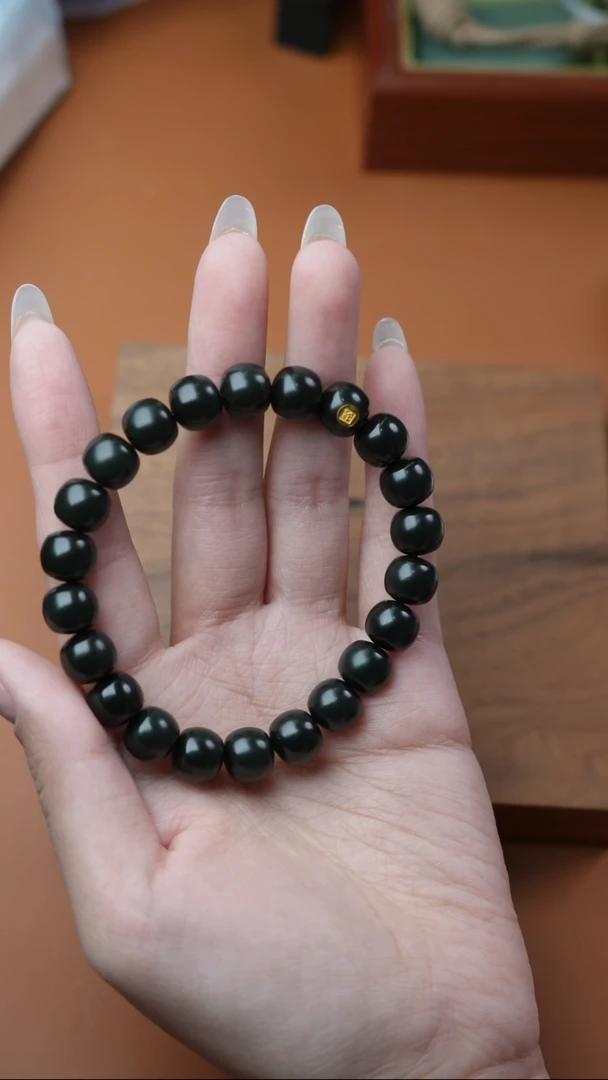 未镶嵌和田玉珠宝半成品塔青手串