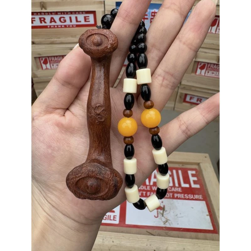 S0414小叶紫檀如意把件无礼盒