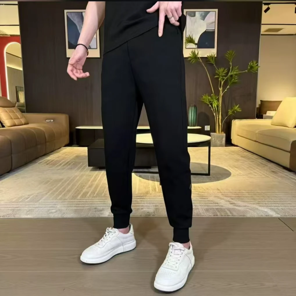 夏季男士高端时尚百搭休闲裤束脚裤