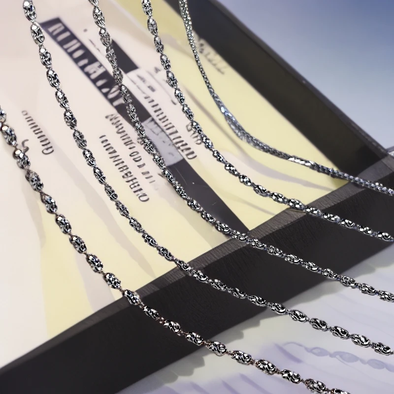 18K金项链时尚百搭简约素链