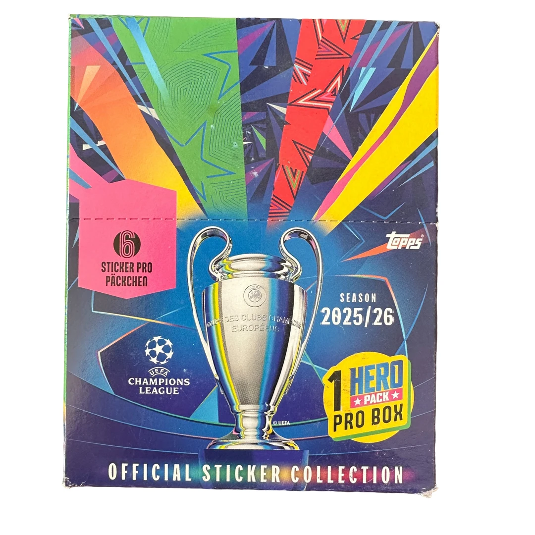 TOPPS 2025-2026 欧冠常规盒 贴纸   球星卡 盲盒 （默认代拆）