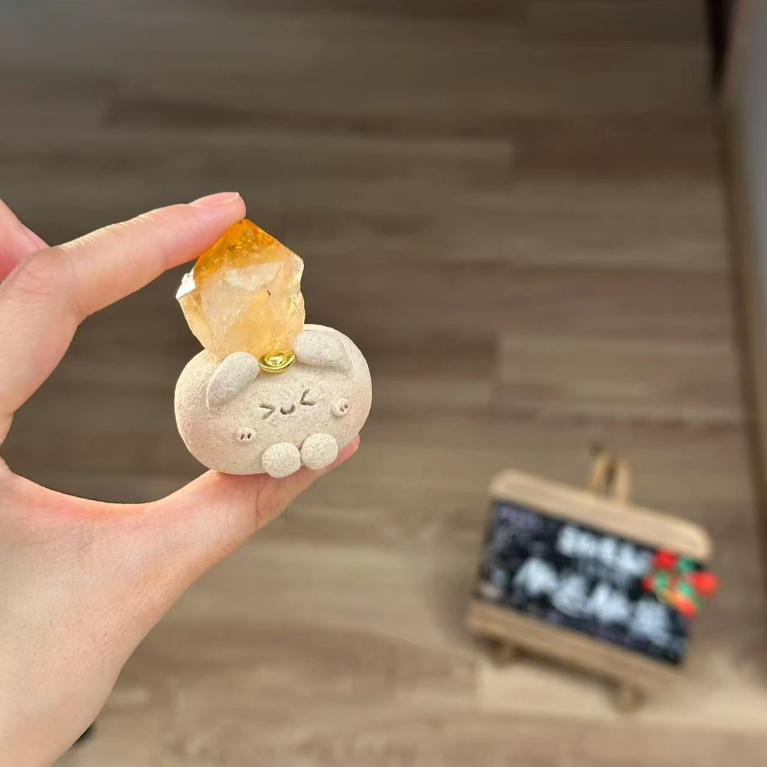 水晶小豆丁可爱大黄水精牙