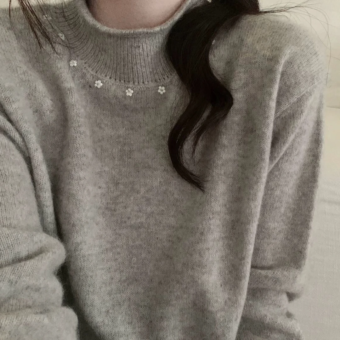 【聿言女装】花边蜜熊绒打底