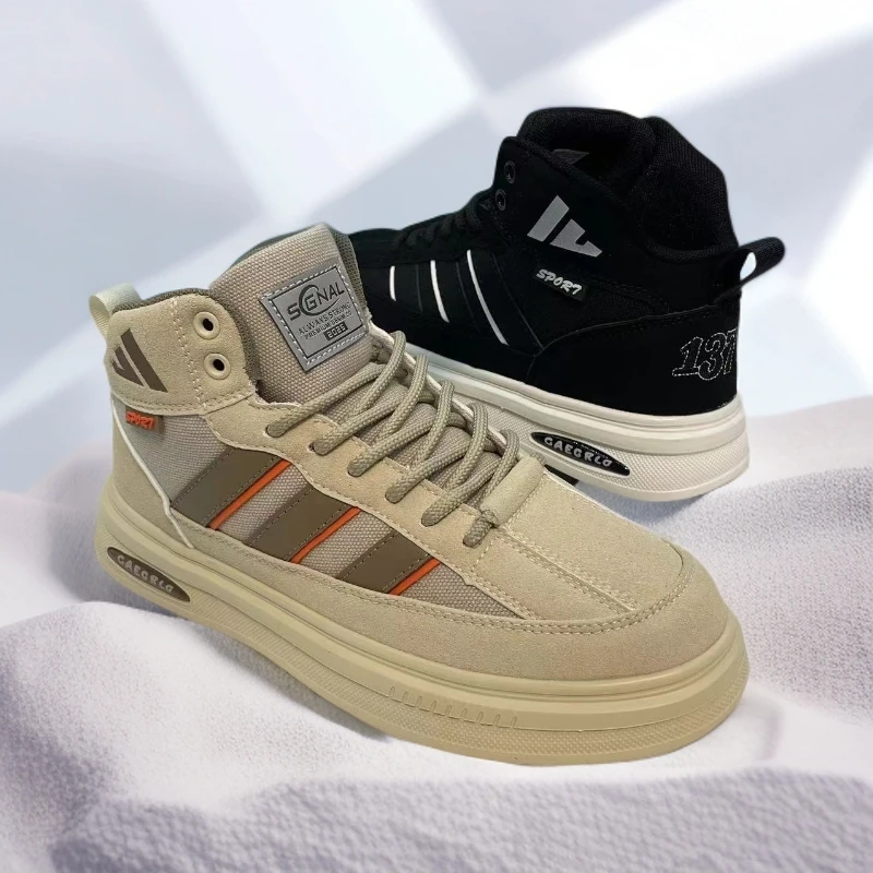 【拉萨直发】休闲时尚百搭黑色潮流舒适中帮男款潮鞋休闲·秋冬鞋子