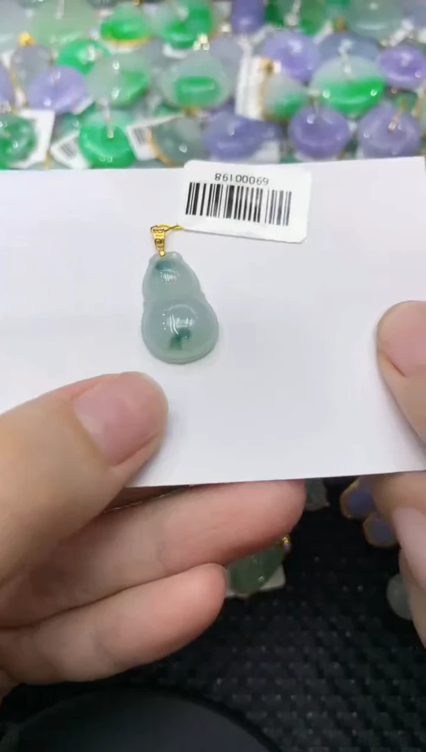 【闪购商品】翡翠颈饰18K金镶嵌1111111111