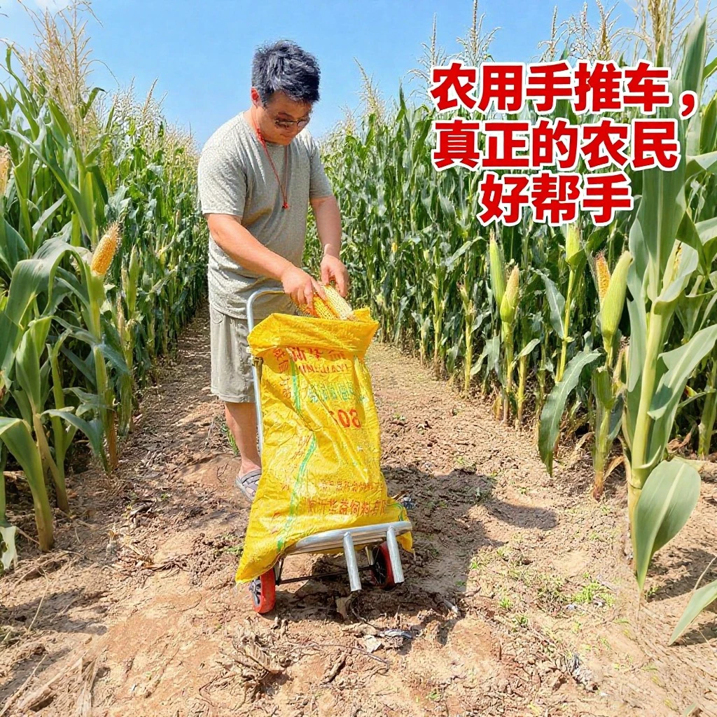 曼福采摘车多功能农用小推车移动方便用于粮食灌装搬运加厚设计