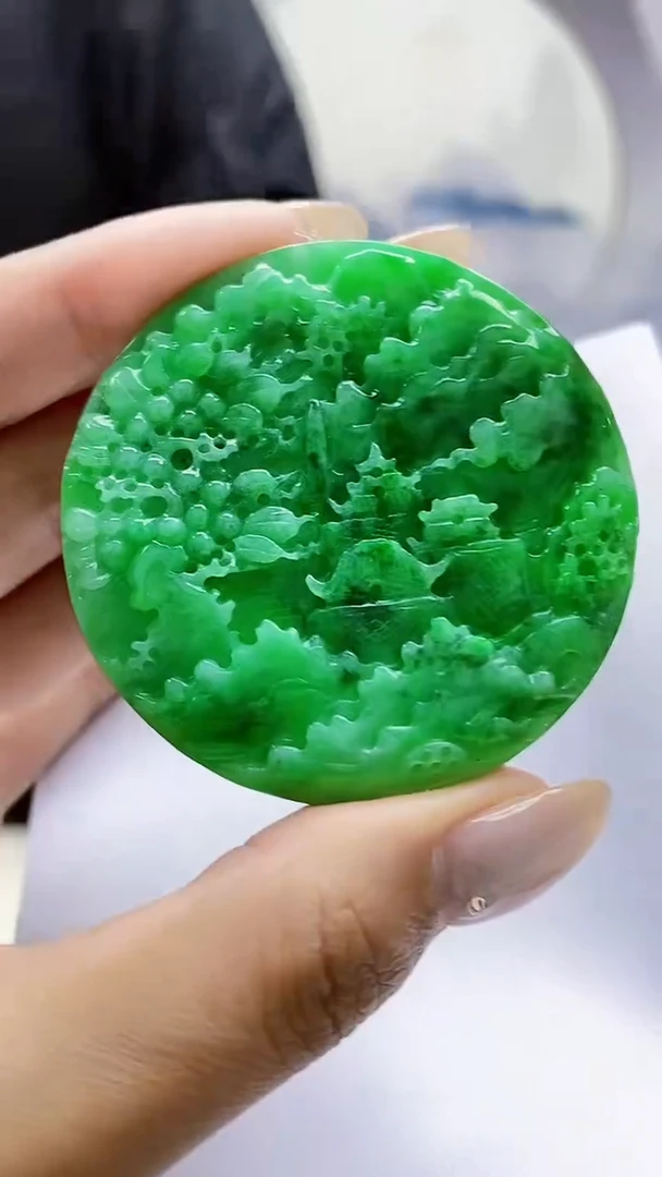 定制翡翠未镶嵌5145MM-毛货挂件77