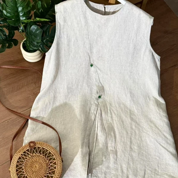 【云目悠悠】夏季汉麻时尚休闲套头长衫-202534