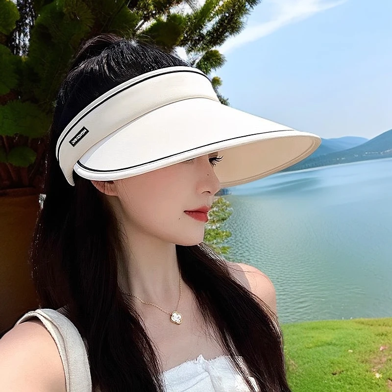 福利品夏季防晒帽子女韩版防紫外线遮阳户外可折叠防晒遮阳帽草帽