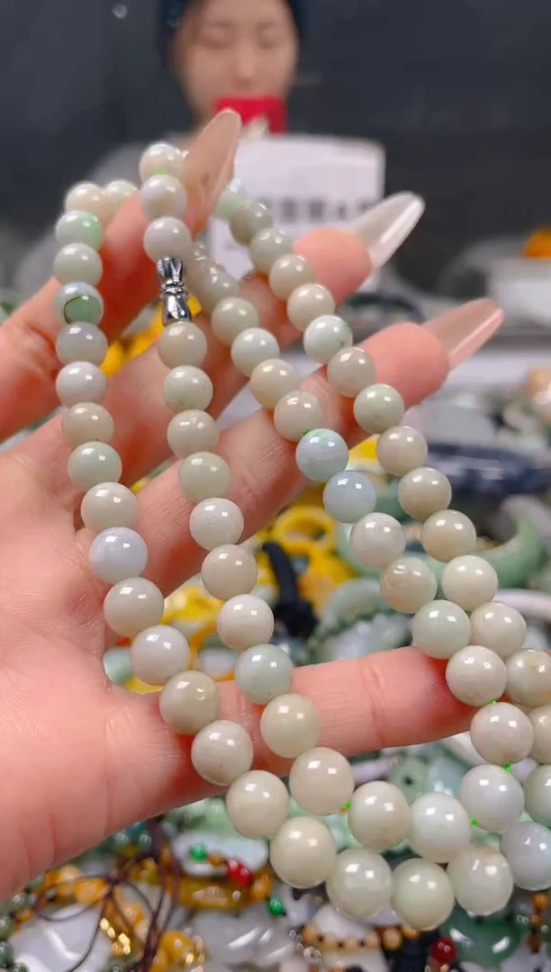 【闪购商品】翡翠颈饰未镶嵌7-8MM/E/翡翠A货一图一物