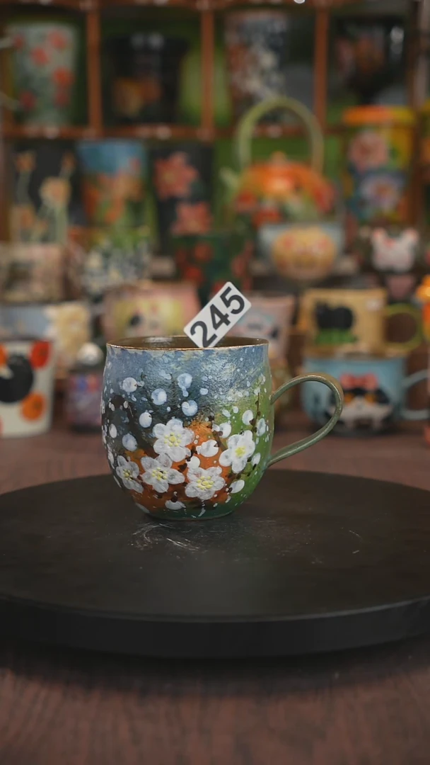 紫砂油画手绘釉下彩245