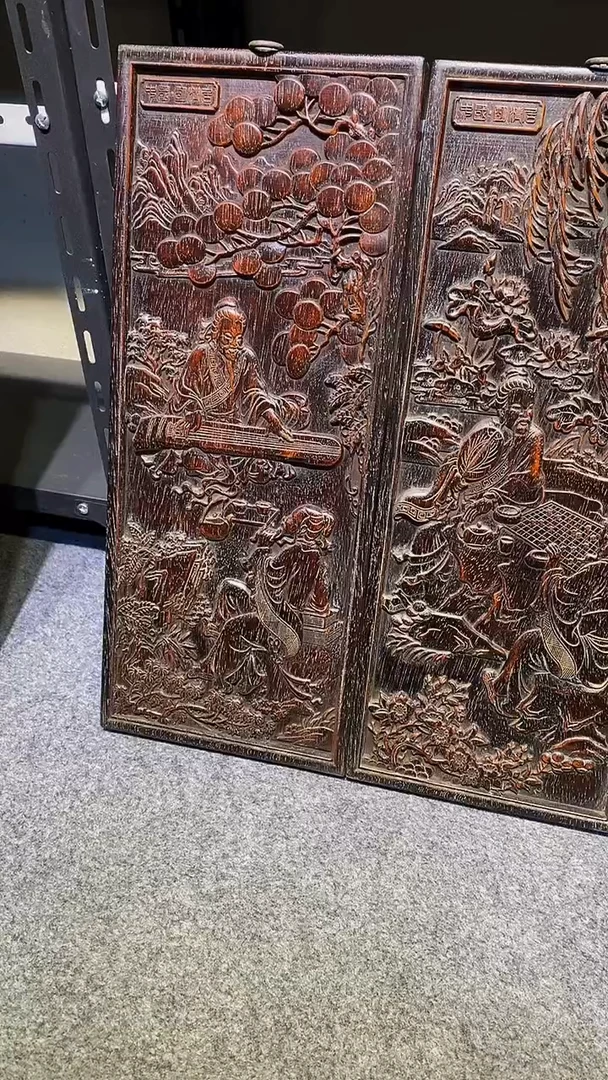 木紫檀雕刻一物一拍