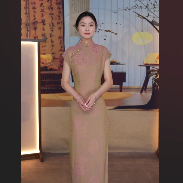 GUXI/故汐春夏显瘦长款日常修身旗袍气质中式民国风重磅经典