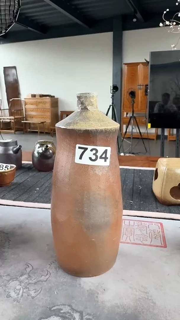 【闪购商品】瓶734号二山柴烧满落灰小花瓶