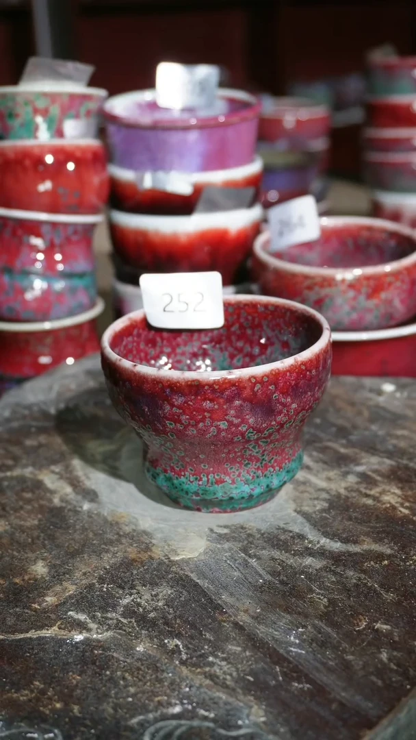 摆件陶精品窑变钧瓷茶器