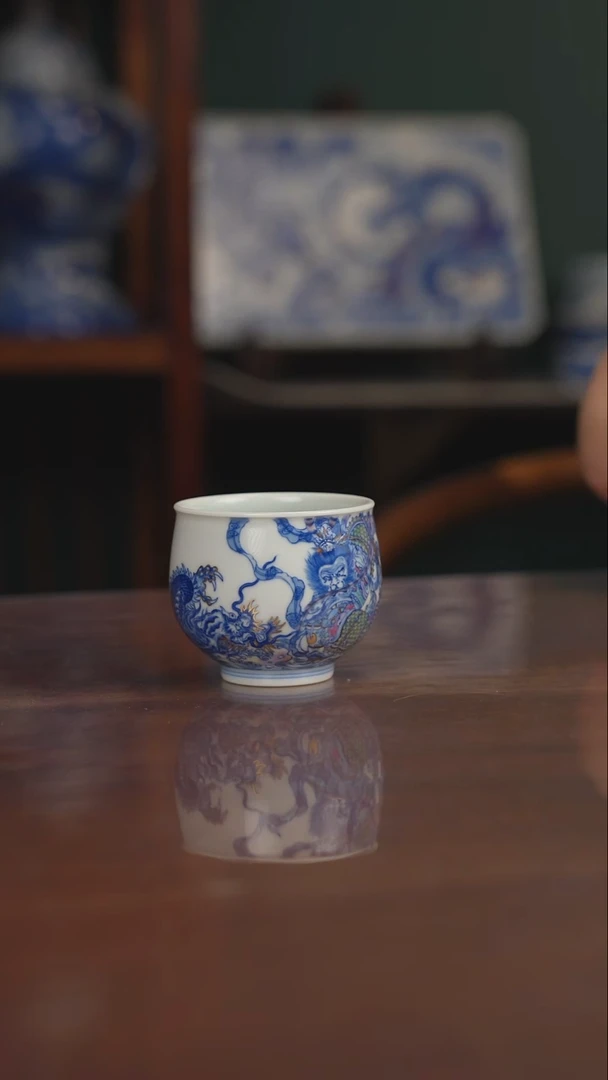 空山明月 新斗彩 悟空斗龙