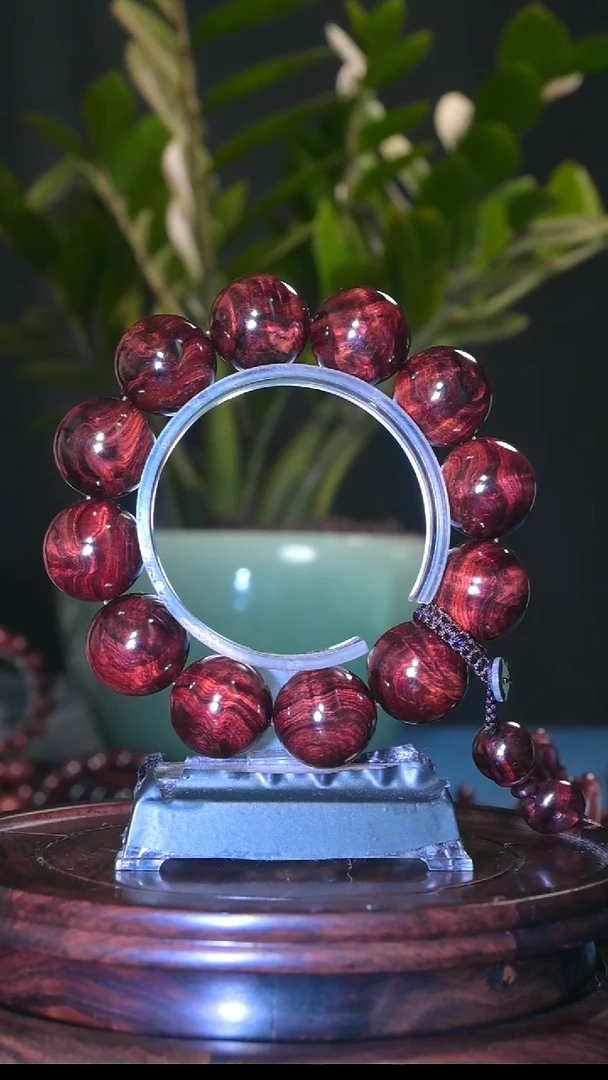 【闪购商品】黄花梨/降香黄檀手串/手链海南黄花梨紫油梨水波2.0