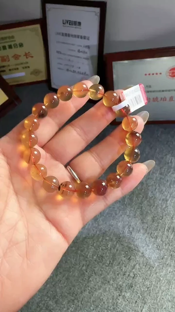 未镶嵌琥珀手串规格10微瑕灵草珀手串#6